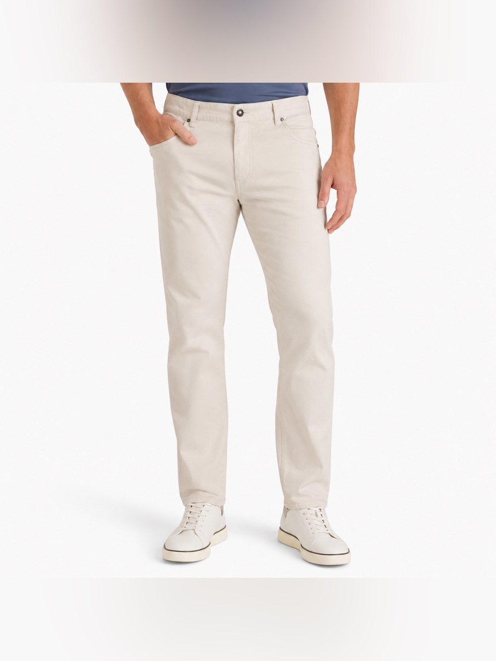 johnnie-O Atlas Stone Performance 5-Pocket Pants Men’s 40x34 Stretch Beige Khaki